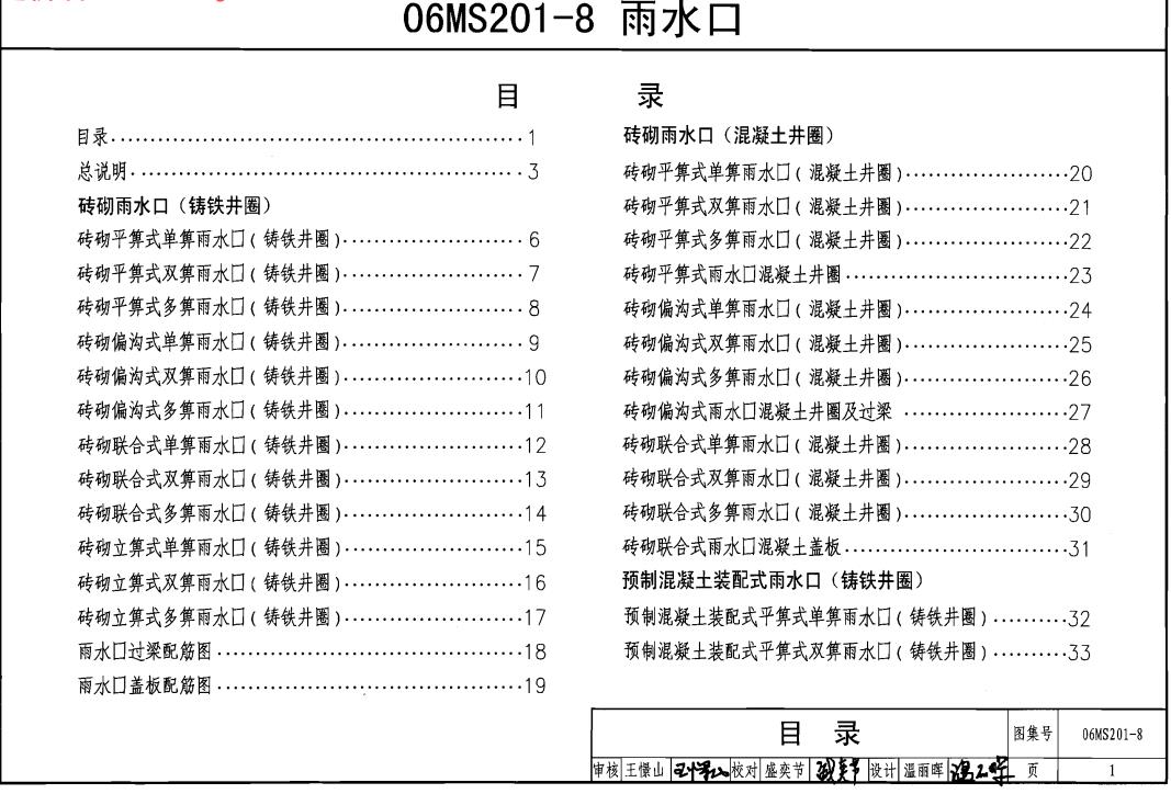 06MS201-8雨水口图集